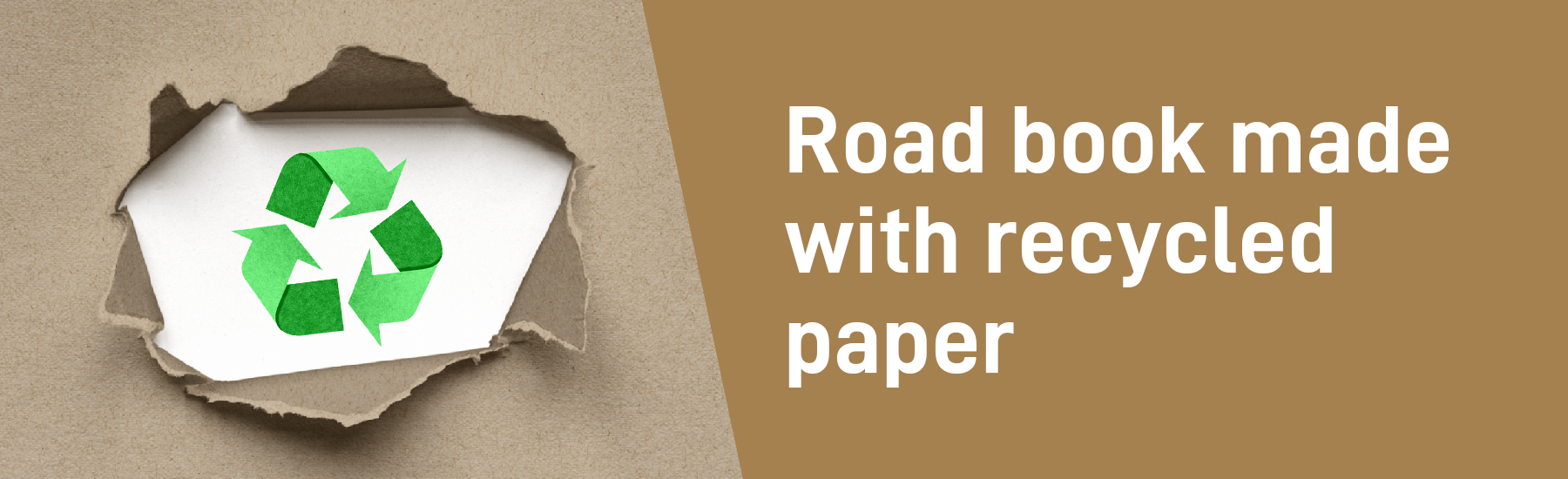 Libro de ruta de papel reciclado