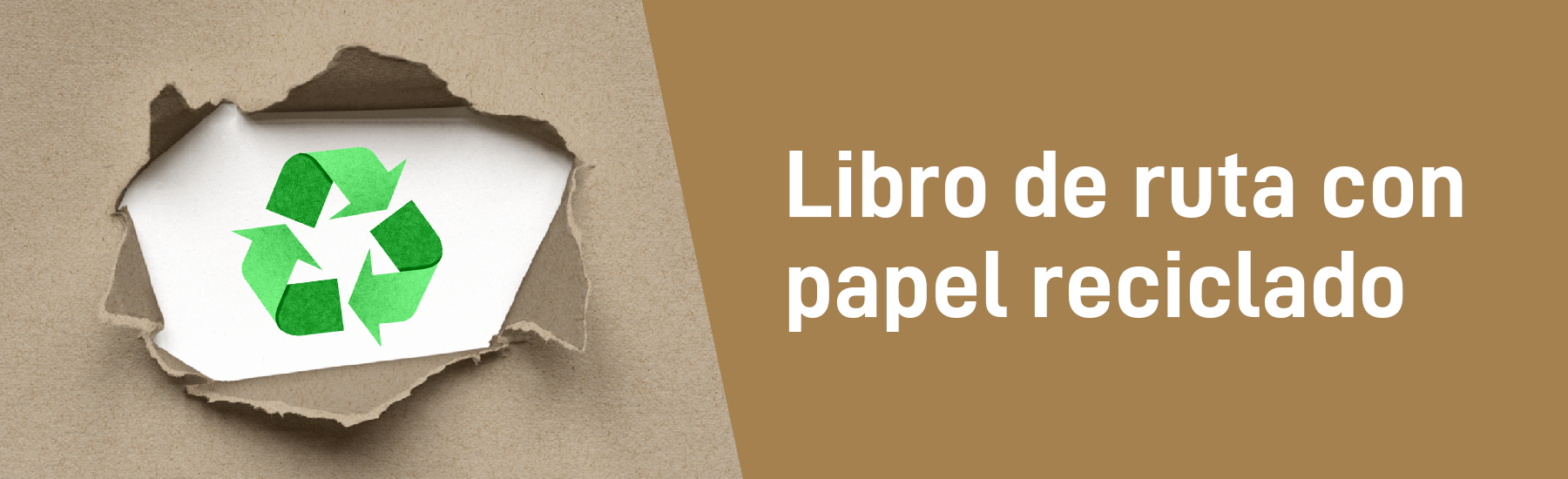 Libro de ruta de papel reciclado