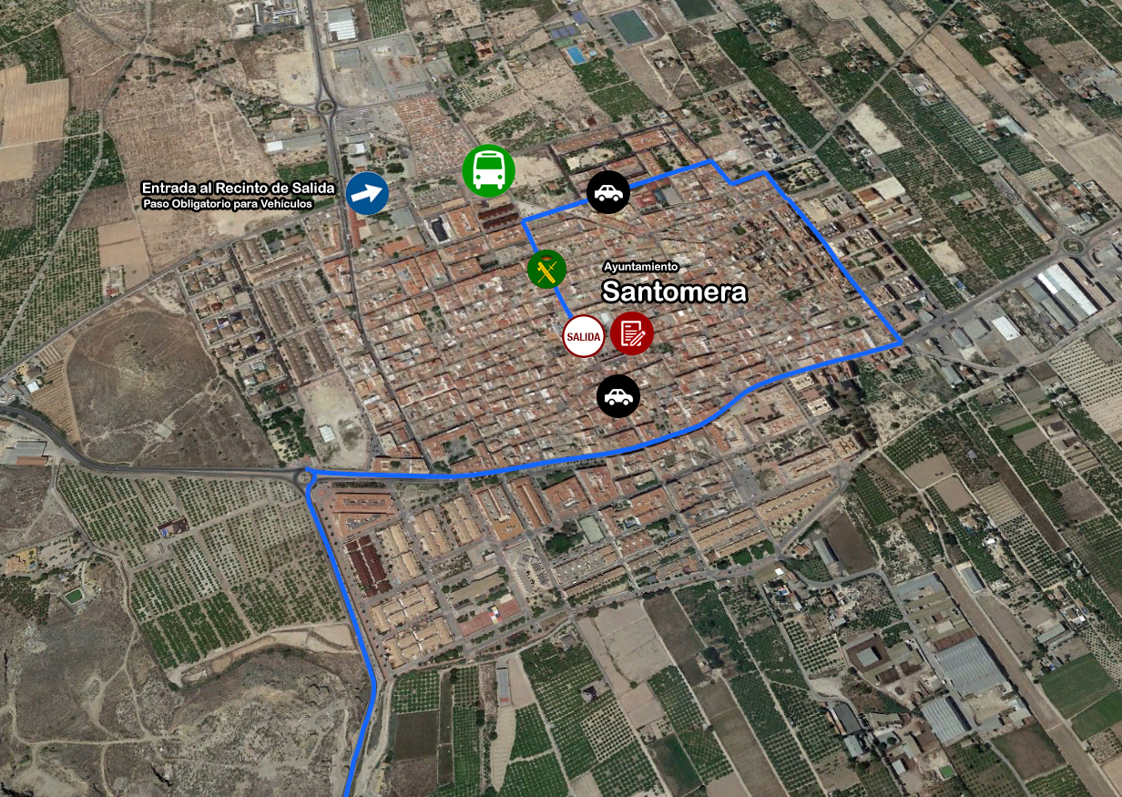 Recinto Salida recorrido Santomera - Murcia 179,6 Km